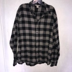 Grey and black flannel